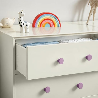 Ravinte 10 Pack Cabinet Knobs Purple Kitchen Cabinet Knobs Round Dresser Drawer Pulls Closet Door Pulls 1-1/5 Inch