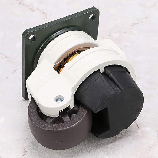 Skelang 4 Pcs 40F Leveling Machine Caster, Top Plate Leveling Wheel with Retractable NBR Pad for Heavy Workbench Table, Electric Equipment, Bank Device, Vending Machine, Total Loading Capacity 330 Lbs