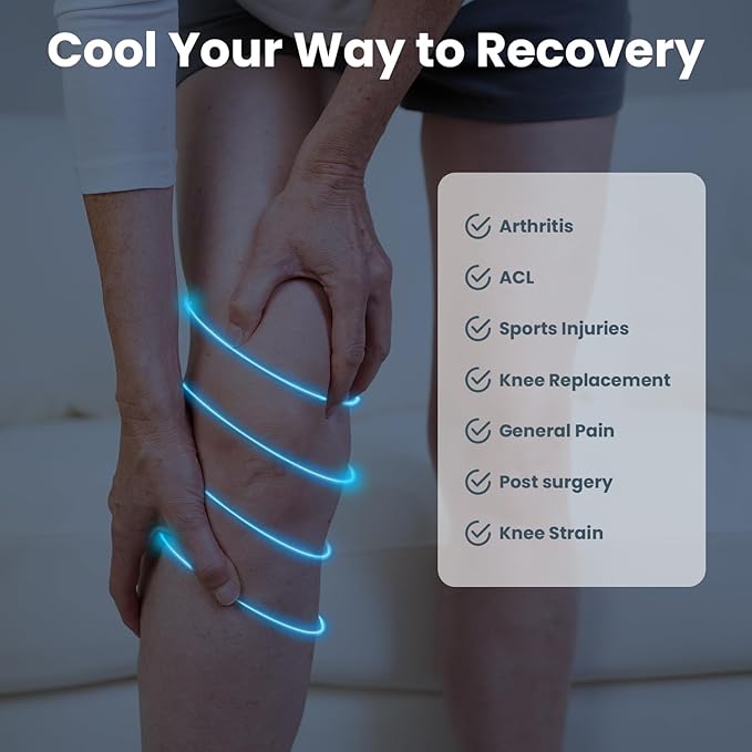 Knee Ice Pack Wrap (1 Pack) - Adjustable Ice Pack for Knees Surgery, Replacement, Arthritis Pain, ACL, Sports Injuries, Post Surgery, for Long Duration - 1 Pack (Pink)