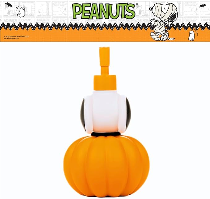 Peanuts Snoopy Pumpkin Soap/Lotion/Hand Sanitizer Resin Pump Dispenser, 10.01 Ounces, (Officially Licensed Product) by Franco Collectibles