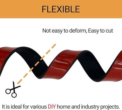 Rubber Seal Strips, Rubber Sheets, Rolls & Strips with Adhesive Backing for DIY Gaskets Material, Warehouse Sealing, Home Application Weather Striping (1” Wide x 1/8" Thick x 20' Long), Black