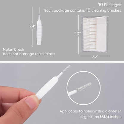 Shower Head Cleaning Brush and Gap Hole Anti-Clogging Cleaner Tool Set, Multifunctional Bathroom Scrubber for Small Holes with Storage Box, Household Shower Head Cleaner Kit 100PCS