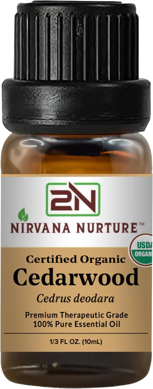 Cedarwood Essential Oil USDA Certified Organic, 100% Pure Natural Premium Grade, Undiluted