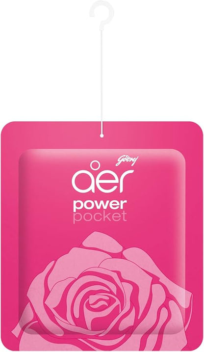 Godrej Aer Power Pocket Bathroom Fragrance - Fresh Blossom, 10g (Pack of 6)
