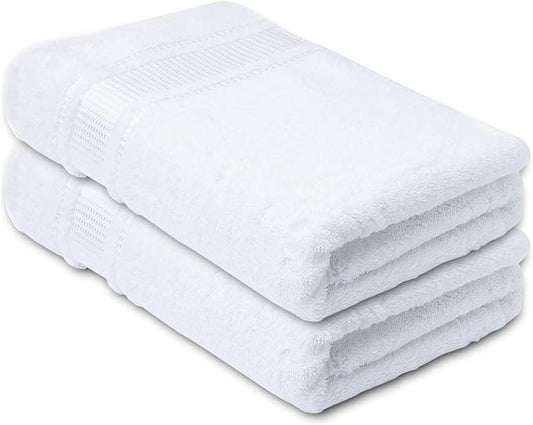 Melissa Linen, 2 Piece Hand Towel Set, 100% Turkish Cotton Face Hand Towels for Bathroom, 20 in x 35 in, Absorbent, Quick Dry, Durable and Soft, Spa and Hotel Quality, Bright White