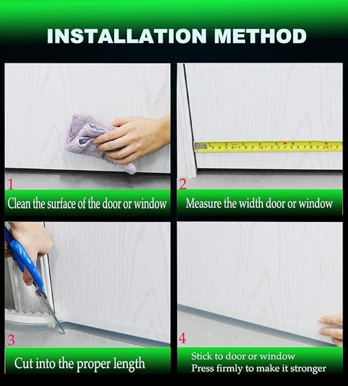 1.8in Brown Weather Stripping Door Seal – Thickened Silicone, Strong Adhesive, Maximum Coverage for Sealing Wide Gaps, Ideal for Extreme Weatherproofing