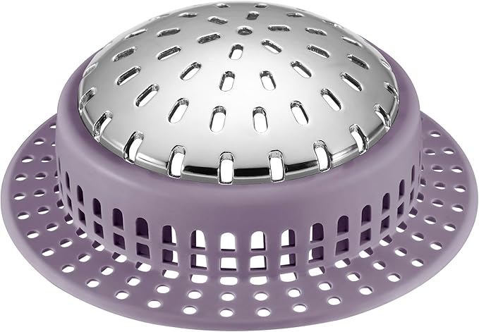 Shower Drain Hair Catcher, Shower Drain Cover, Bathtub Drain Hair Catcher for Pop-Up & Regular Drains