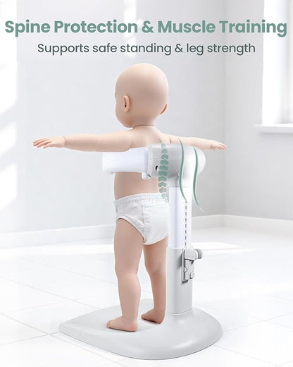 Baby Shower Stand for Infant to Toddler 6–36 Months, Baby Bath Stand Support with Adjustable Height, Anti-Slip Stable Design, Multi-Purpose Toddler Bath Helper, Infant Shower Gifts, Gray
