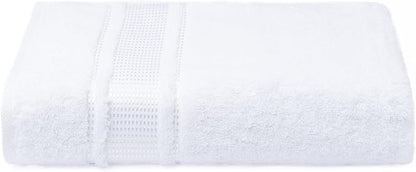 Melissa Linen, Bath Sheet, 100% Turkish Cotton Towel for Bathroom, Absorbent, Quick Dry, Durable and Soft Shower Towel, 35 in x 60 in Large, Spa and Hotel Quality, Bright White