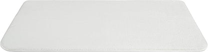 American Soft Linen 21x32 Fluffy Foamed Slip Reducer Bath Rug, Machine Washable Area Bath Mat Rugs for Bathroom, White