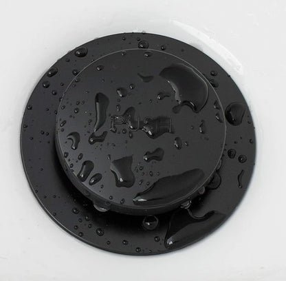 Artiwell Tip-Toe Bathtub Drains Trim Set with Two-Hole Overflow Faceplate, Replacement Bath Drain Trim Kit with 2-Hole Overflow Faceplate and Universal Fine/Coarse Thread (MATT BLACK)