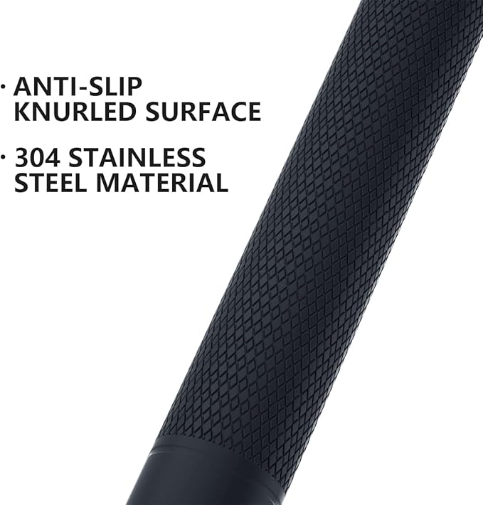20 Inch Anti Slip Shower Grab Bar Oil Rubbed Black 1.25" Diameter,Munzong Bathroom Grab Bar, Knurled Bathroom Balance Bar,Safety Hand Rail Support Handicap Elderly Senior Assist Bath Handle