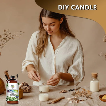 Tea Tree Essential Oil (16 oz / 480 ml) – Tea Tree Oils for diffusers, humidifiers, Home Baths, Cleaning Products, Yoga, DIY Soaps and DIY Scented Candles