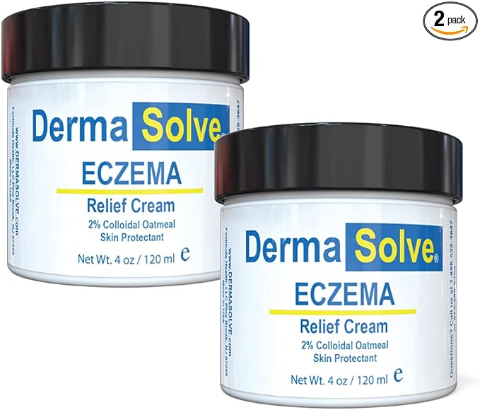 Dermasolve Full Body Eczema Relief Lotion Cream - Flare Control Therapy Balm That Protects, Moisturizes, and Repairs Skin Kids, Babies & Adults - Steroid Free (4 Fl Oz, 2)