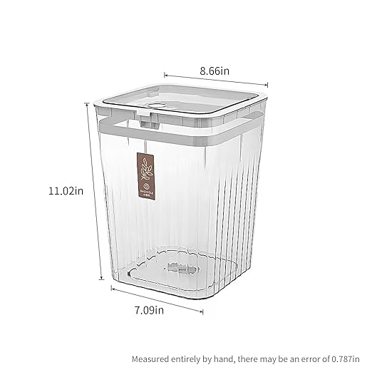 Bathroom Trach Can with Lid, 2.6 Gallon Grabage Can,Plastic Transparens Waste Basket with Press Top Lid,Clear Trach Bin for Home,Living Room,Bedroom,Office,Gray