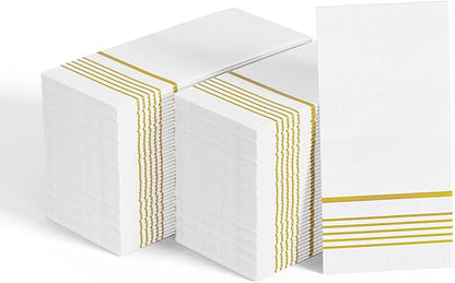 400 Pack Paper Napkins, Disposable Guest Towels Party Dinner Napkins Soft, Absorbent 3-Ply Hand Towels for Bathroom, Thanksgiving, Wedding and Events
