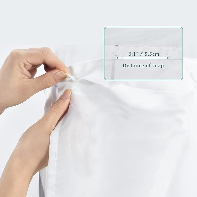 Cute Pink Bow No Hook Shower Curtain Set with Snap in Fabric Liner for Bathroom,with See Through Top Window,Double Shower Curtain with Detachable Liner Replacement,Machine Washable,71"x 74"