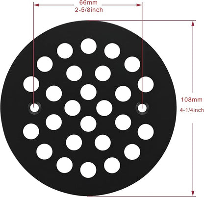 4-1/4 Inch Screw-in Shower Drain Cover Replacement Floor Strainer - Brushed Nickel, Brushed Gold, Oil Rubbed Bronze, Chrome, Antique Bronze, Black