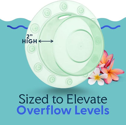 SlipX Solutions Bottomless Bath | Overflow Drain Cover for Tub | Best Gifts for Mom, Spa & Bath Accessories | Drain Block, Water Stopper Plug | Bath Essentials for Women | 4" Diameter, Green