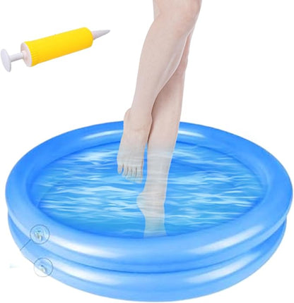 Foot Bath for Pool Entry Pool Foot Bath 23.6x23.6x6.3 Inflatable Foot Bath Round Portable Foot Soaking Bath Basin for Pool Entry Ladder Home Spa Clean Feet