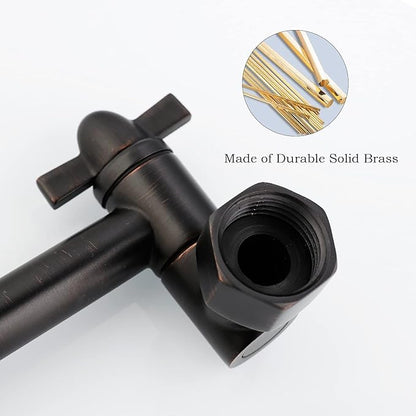 Shower Arm Extension, Solid Brass Shower Extender with Lock Joints, Lower or Raise Rain or Handheld Shower Head to Your Height & Angle (5 Inch, Oil Rubbed Bronze)