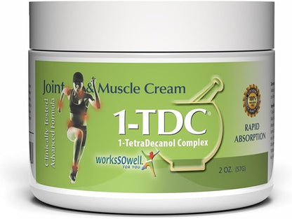 1tdc Joint & Muscle Relief Cream - Use On Back, Knee, Neck, Shoulder, Hip - Soothes Stiff Joints, Muscles, and Injuries in 5-10 Minutes - Relaxer