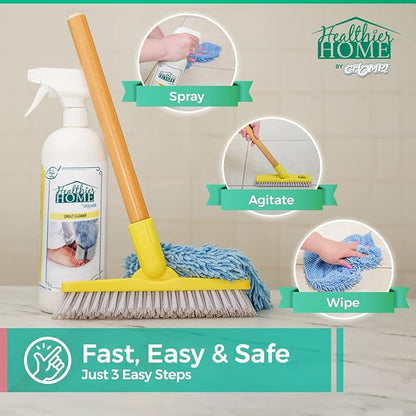CHOMP! Grout Cleaner Bundle, Includes Grout Brush, Refreshes Grout and Removes Stains on Tile Floors and Bathroom Walls & Kitchens (4 Pack Set)