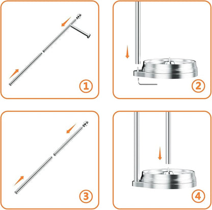 Toilet Paper Holder for Bathroom, Heavy Weighted Metal Free Standing Toilet Paper Holder Stand with Crystal Ball, Toilet Paper Roll Stand for Bathroom Accessories