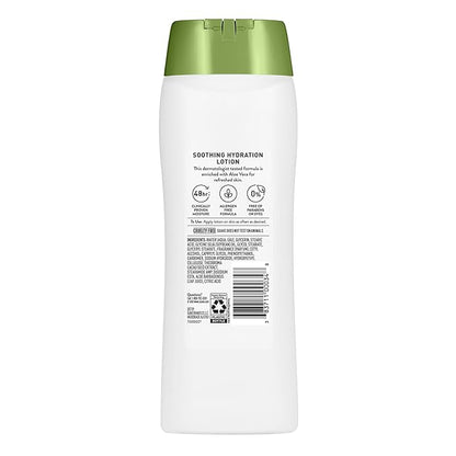 Suave Soothing Hydration Hand & Body Lotion With Aloe Vera Refreshes Dry Skin, Fast Absorbing, Intensive Moisturizing Cream For Women, Non Greasy, Allergen Free, 18 FL OZ, 6 Pack