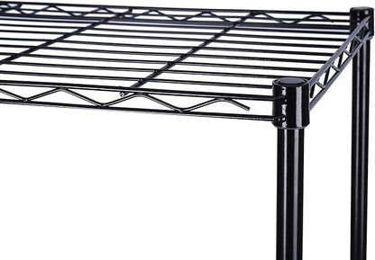 HOMEFORT 5-Tier Wire Shelving Unit, Extra Wide Metal Storage Rack, Free Standing Rack, Durable Organizer Perfect for Pantry Closet Kitchen Laundry Organization in Black, 29" W x 14" D x 61" H