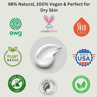 RaGaNaturals Lavender Shea Butter Hand and Body Lotion, 16 Fl Oz - Moisturizing, Plant-Based, Vegan, with Argan, Avocado Oil & Vitamin E