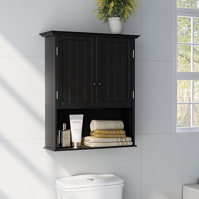 Safeplus 28" H x 23.5" W Wall Mount Medicine Cabinets with Adjustable Shelf and 2-Door for Bathroom Living Room