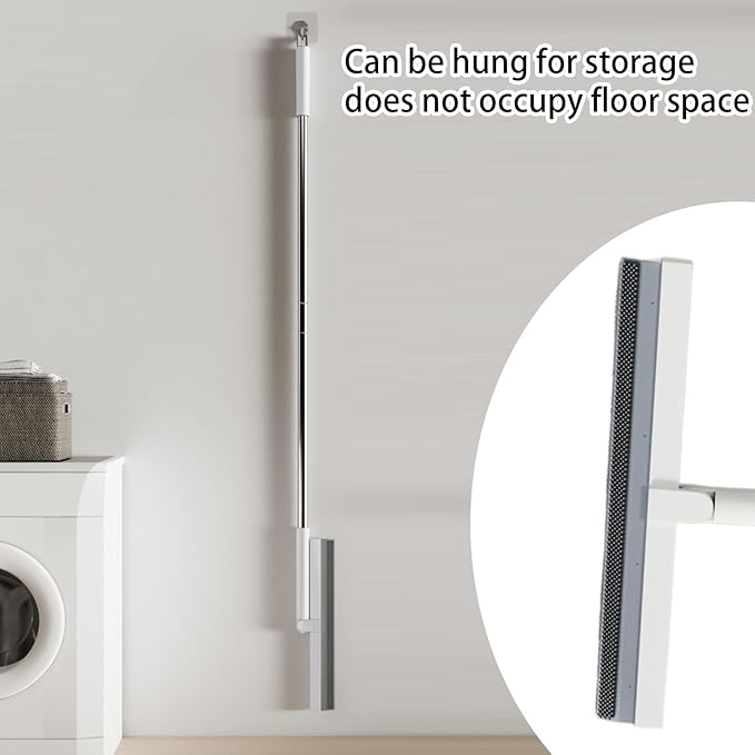 Magic Broom- Floor Squeegee Scrubber | Convenient Household Cleaning Broom for Floor, Window Scrubber with 180 Degree Rotating Head, Household Wiper for Garage Courtyard Shower Bathroom Marble Glass