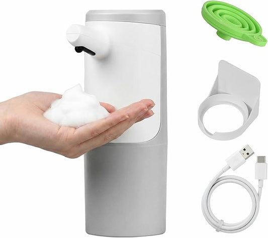 Automatic Soap Dispenser Touchless 15.2oz with Smart Sensor, USB Rechargeable, Hands Free Soap Dispenser for Bathroom & Kitchen