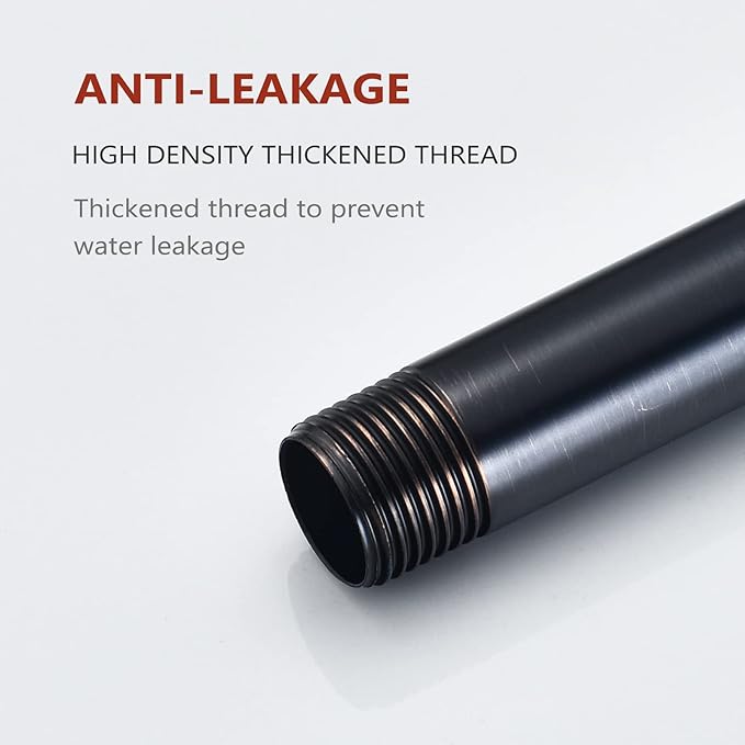 Celling Mounted Extention Stainless Steel High Density Thickened Thread Shower Arm and Shower Arm Flange Replacement for D U4999-RB 10-inch, Venetian Bronze