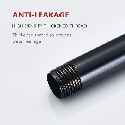 Celling Mounted Extention Stainless Steel High Density Thickened Thread Shower Arm and Shower Arm Flange Replacement for D U4999-RB 10-inch, Venetian Bronze