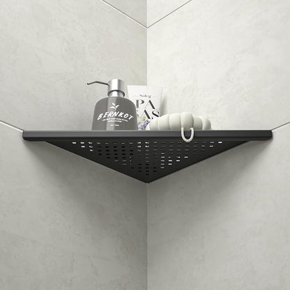 Corner Shower Shelf 2 Pack, 304 Stainless Steel Shelf for Bathroom, 10'' Grout in Shelves Rack for Tiled Wall, No Drilling Needed (10'', Black)