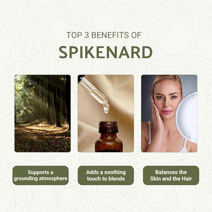 Organic Spikenard Essential Oil - Direct from Annapurna Aroma Nepal - Steam Distilled - Aceite de Nardo for Aromatherapy, Massage, Diffuser, DIY Candle and Soap Making - 8oz