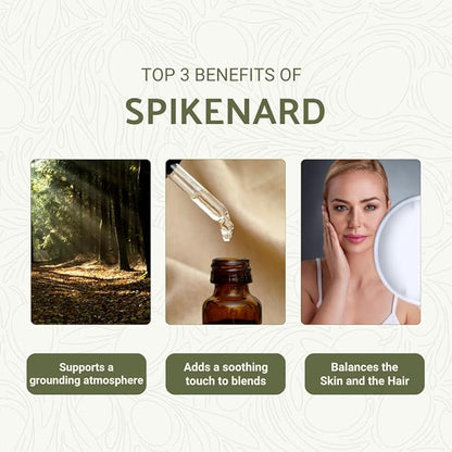 Organic Spikenard Essential Oil - Direct from Annapurna Aroma Nepal - Steam Distilled - Aceite de Nardo for Aromatherapy, Massage, Diffuser, DIY Candle and Soap Making - 8oz