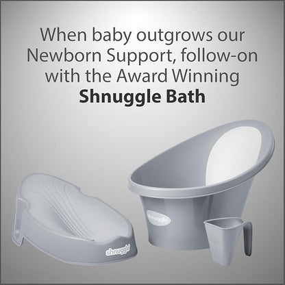 Shnuggle | Newborn Baby Bath Support | Ergonomic Soft-Touch Seat | Lightweight Non-Slip Base | Compact | Perfect for Babies up to 6 Months