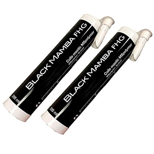 Black Mamba FHG High Tack - Superfast Mono Component Polymer Sealant Cartridge - White - 12 Pack