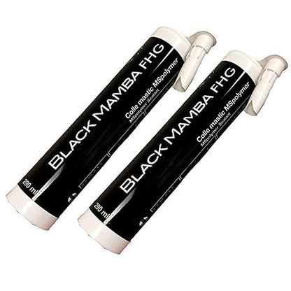 Black Mamba FHG High Tack - Superfast Mono Component Polymer Sealant Cartridge - White - 12 Pack