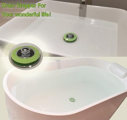 Bathtub Drain Stopper,Silicone Bathtub Stopper, Tub Stopper, Washbasin Drain Plug,Drain Plug (Green，Patented Product)