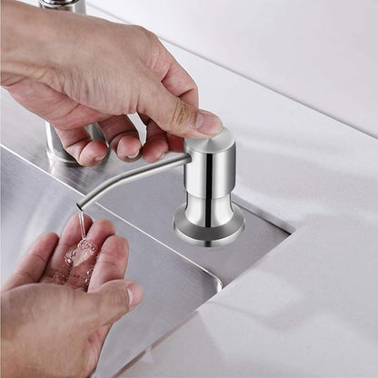 Sink Soap Dispenser, Kichen SoapDispenser, 47" Extension Tube kit, Under Sink Soap Dispenser Pump, No Need More Refills （Brushed Nickel）