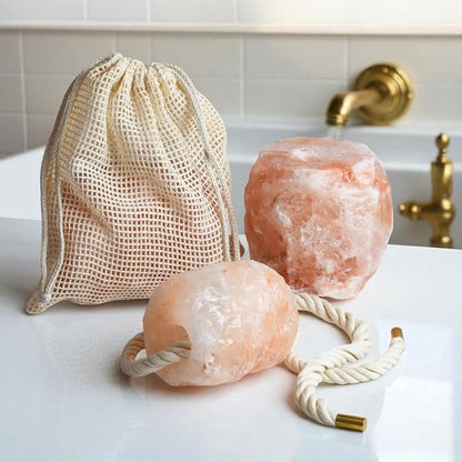 UMAID Himalayan Bath Salt Buddy™ 2 lb Hanging Himalayan Rock Salt for Bath & Shower – Himalayan Stone for Relaxation – 2025 Holiday Edition, Unique Gifts for Men, Women & Couples, White Elephant Gift