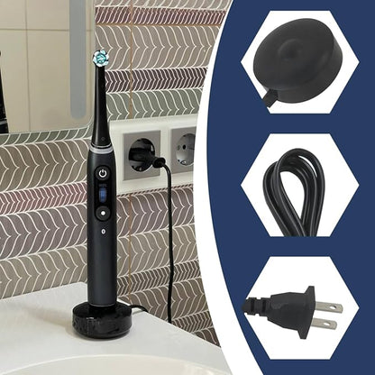 for iO Series Compatible Charging Station for Oral-B Electric Toothbrush - Black, Updated by Loner