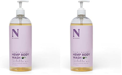 Dr. Natural Hemp Body Wash, Lavender, 32 oz - Pure Plant-Based Body Wash - Deep Cleansing and Moisturizing with Organic Shea Butter - Enriched with Hemp Seed Oil - Suitable for Sensitive Skin