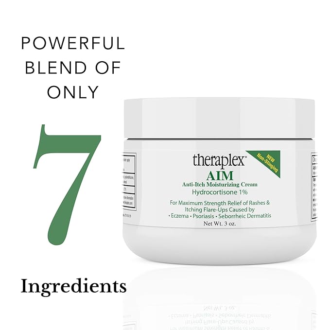 Theraplex AIM - Anti-Itch Moisturizing Cream (3 oz) - Non-stinging, Relieves Itching, Rashes, Flare Ups - Helps Repair & Restore the Skin's Natural Protective Barrier