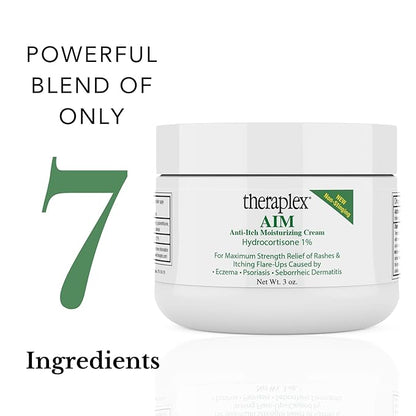 Theraplex AIM - Anti-Itch Moisturizing Cream (3 oz) - Non-stinging, Relieves Itching, Rashes, Flare Ups - Helps Repair & Restore the Skin's Natural Protective Barrier
