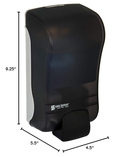 San Jamar SF1300TBK SF1300 Rely Manual Foam Soap Dispenser, 1300 mL, Black Pearl